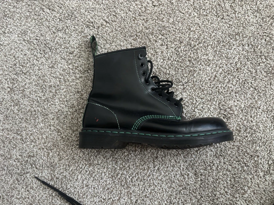 Dr. Martens 1460 Womens Black Smooth Leather Boots  Size 12 - Image 2 of 3