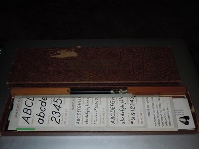 WRICOPRINT Lettering Guides & Pen NV 3-8 Post Drafting Materials Engineering