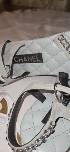 Chanel Quilted Leather Sandals Sz 39C Us 7.5 - Picture 4 of 7