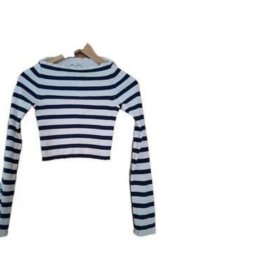 Damen Strick Pullover S Pull&Bear, Gebraucht, Top Zustand weiß-blau Gestreift 