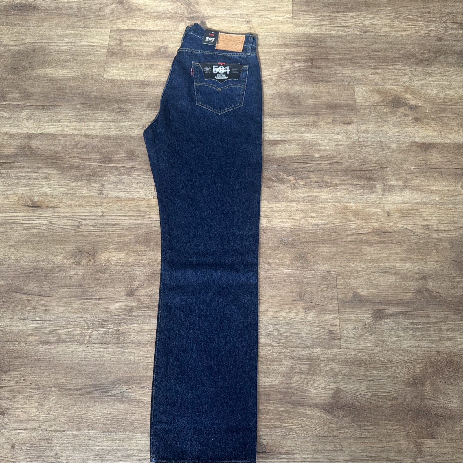 Levis 501 Herren Jeans Hose W34 L34 Dark blau (falsches Lederetikett)