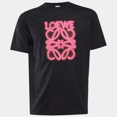 Loewe Black Neon Anagram Cotton Crew Neck TShirt XS | eBay