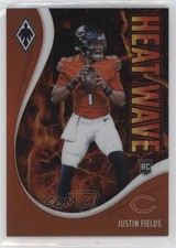 2021 Panini Phoenix Heat Wave Orange 51/99 Justin Fields #16 0y2q