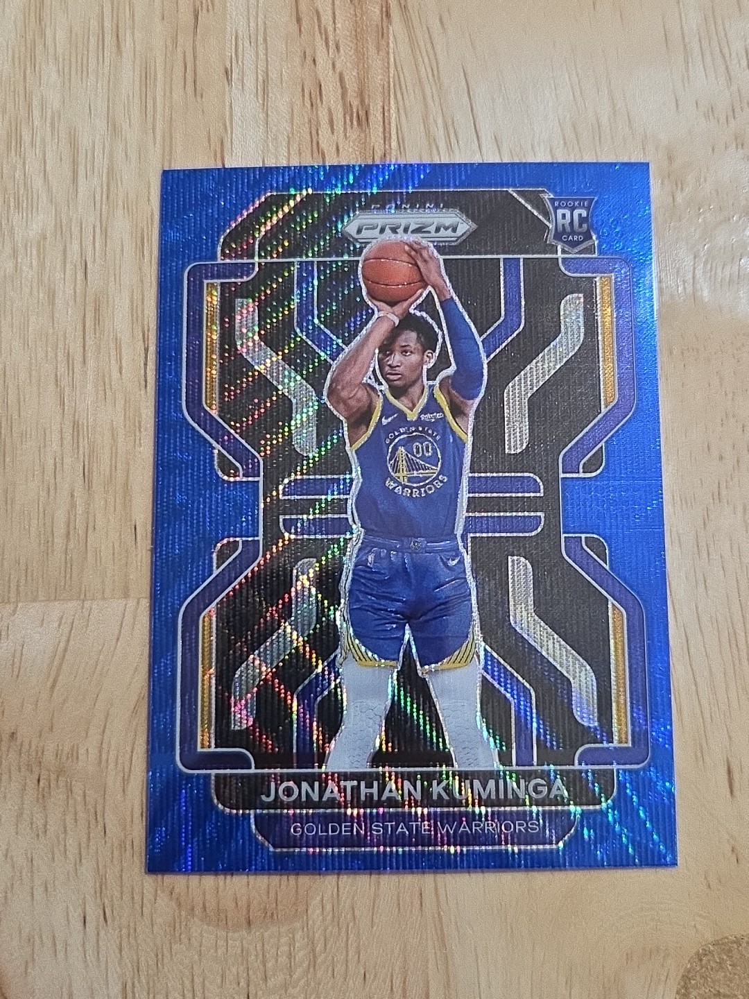 2021-22 Prizm JONATHAN KUMINGA Blue Wave Prizm #307 Rookie Golden State Warriors