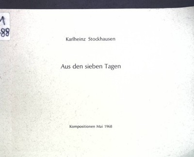 Aus den sieben Tagen: Kompositionen Mai 1968; nr. 26; Universal Edition UE 14790
