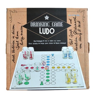 Glas-Trinkspiel LUDO Party Trinkspiel Drinking Game NEU