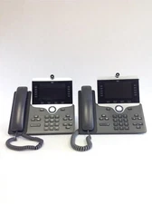Lot Of 2 Cisco CP-8845 IP Video Phone w/ Handset, Stand, WORKING FREE SHIPPING