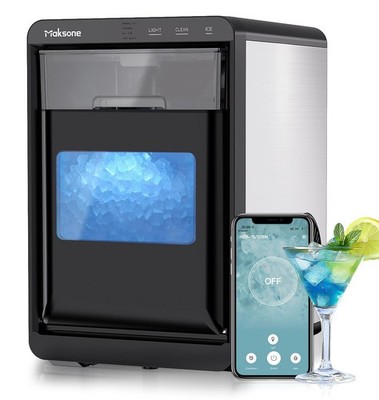 Nugget Ice Maker Countertop 44lbs Day Self Cleaning Pebble Maksone 44lbs Day