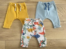 Baby Boys M&S 0-3 Months Trouser Set Bundle Dinosaurs GC