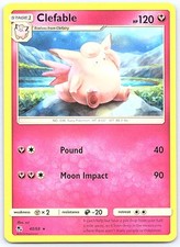 Clefable 40/68 Rare Hidden Fates Pokemon Near Mint