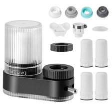 Water Filter Tap with 7 Layer Long-Life Tap Water Filter System for UK Taps, 304