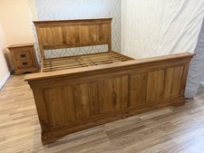 Oak Furniture Land King Size Bed Frame Solid With Bedside Table