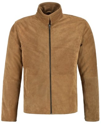 Herren Camelbraun Wildleder Lederjacke Neu Mode 100% ECHTLEDER 5917
