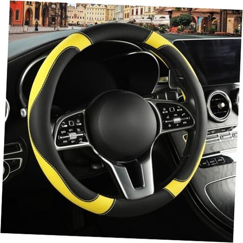 Soft Breathable Steering Wheel Cover For Citroen Berlingo II (2015-2018) - Anti-Slip Comfort Grip (Black, Round) 2 thumbnail image