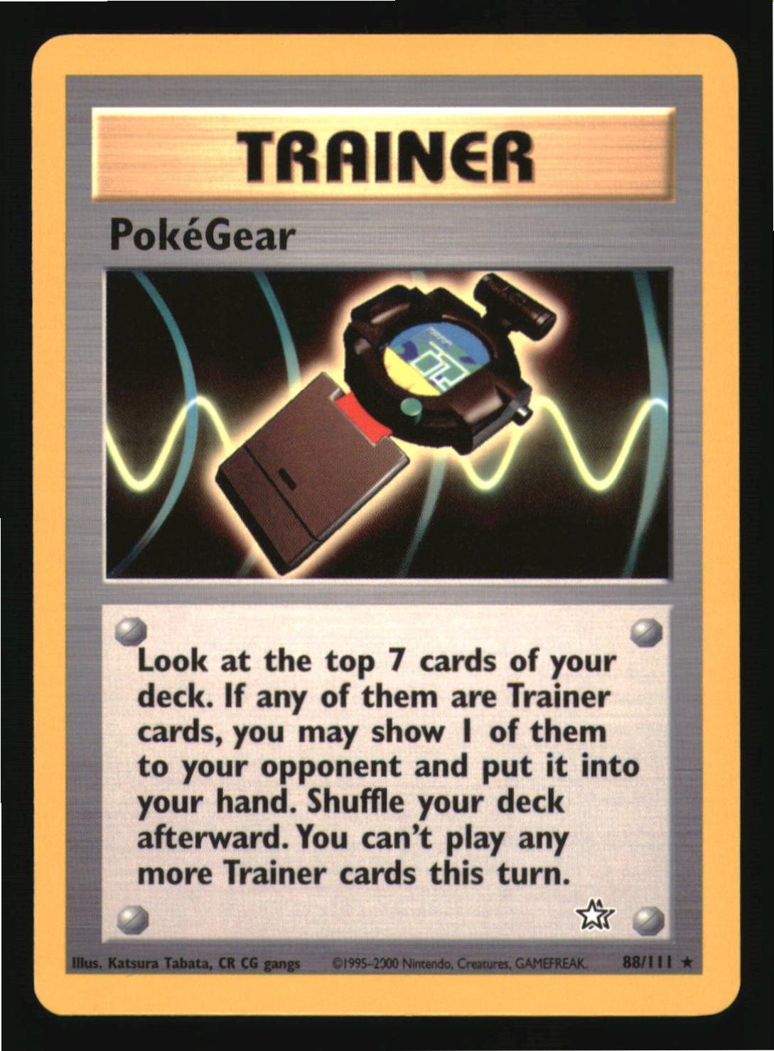 PokeGear 88/111 Rare Neo Genesis Pokemon Near Mint