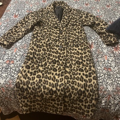 Express Long Animal Print Coat