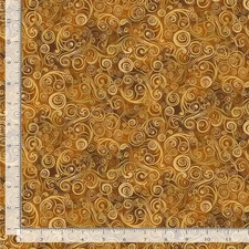 Music Fabric | Sonata Swirls on Music Notes Brown | Timeless Treasures YARD