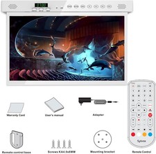 Sylvox 15,6-Zoll-Klappper-Fernseher für die Küche,Android TV,um 180 Grad drehbar