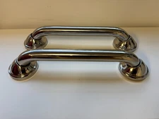 2PCs 12 in Stainless Steel Bathroom Grab Bar ADA Compliant 500 lb Load Chrome