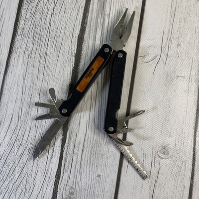 Barlow Force Pliers Multi-Tool Stainless Steel Black Plastic Handle (9) Tools.
