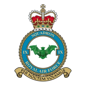 No. 9 Squadron RAF badge patch Self Adhesive Vinyl Sticker