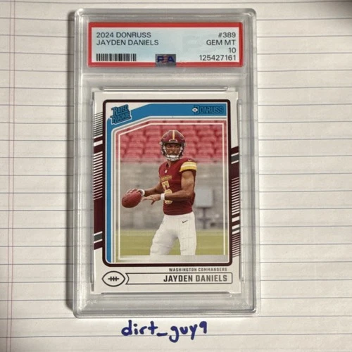 2024 Panini Donruss Rated Rookie Jayden Daniels PSA 10