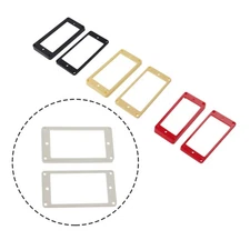 Guitar Humbucker Mounting Rings Flat Curved Double Coil Pickup Plastic Frame LP