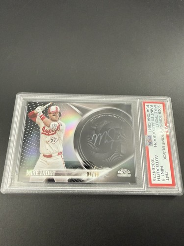 🔥POP 1 2026 Chrome Black Mike Trout Paint It! Auto PAK-MT /10 PSA 9🔥