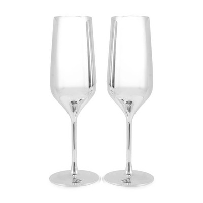 Maybach by Robbe & Berking Pair of Silver Plated Champagne Flute