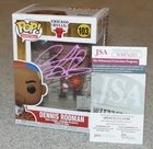DENNIS RODMAN Pink Auto Chicago Bulls Signed FUNKO POP #103 + JSA wit COA W6395