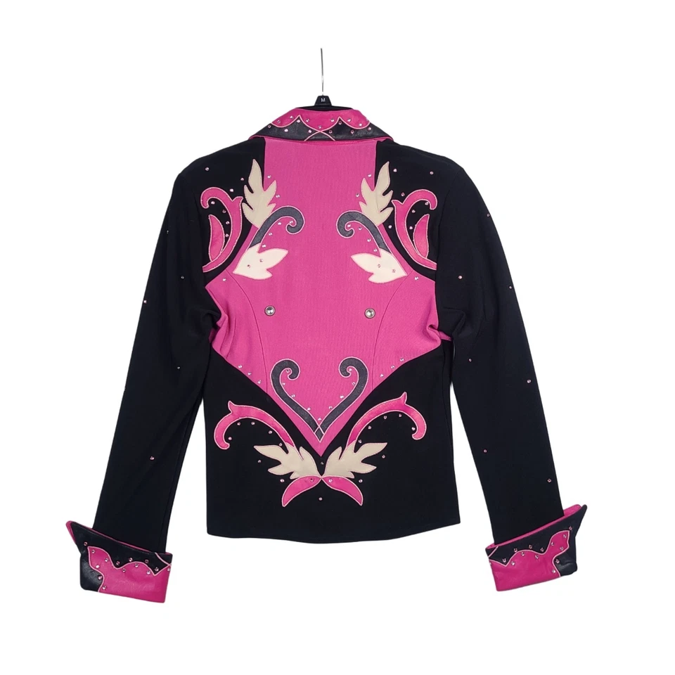 Chaqueta vintage 1849 Ranchwear Show camisa con cremallera para mujer pequeña adornada hecha en EE. UU. Foto 2 de 4