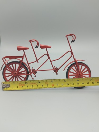 Vintage Miniature Tandem Metal Bike. Red. Collectors Item. 10.5cm High - Picture 8 of 10