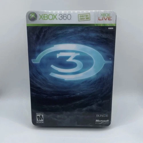 Halo 3 Steelbook Limited Edition-Xbox 360- CIB Complete w/Manuals- Bungie- 2007