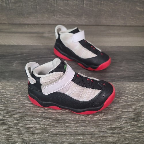 Nike Air Jordan 6 Rings Bred Size 9C 323420-008 White/Red/Black Kids Mid Tops - Picture 5 of 10
