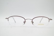 Vintage Alpina KNOCK LINE 2 Copper Silver Half Rim Glasses Frame NOS