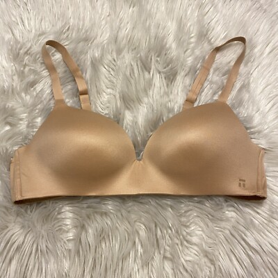 Tommy John 38B Bra Beige Second Skin Lightly Lined Demi Wireless Back Closure