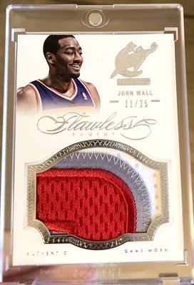 12-13 NBA Panini 1st Year Flawless Patch John Wall /25 Game Worn Rare Wizards