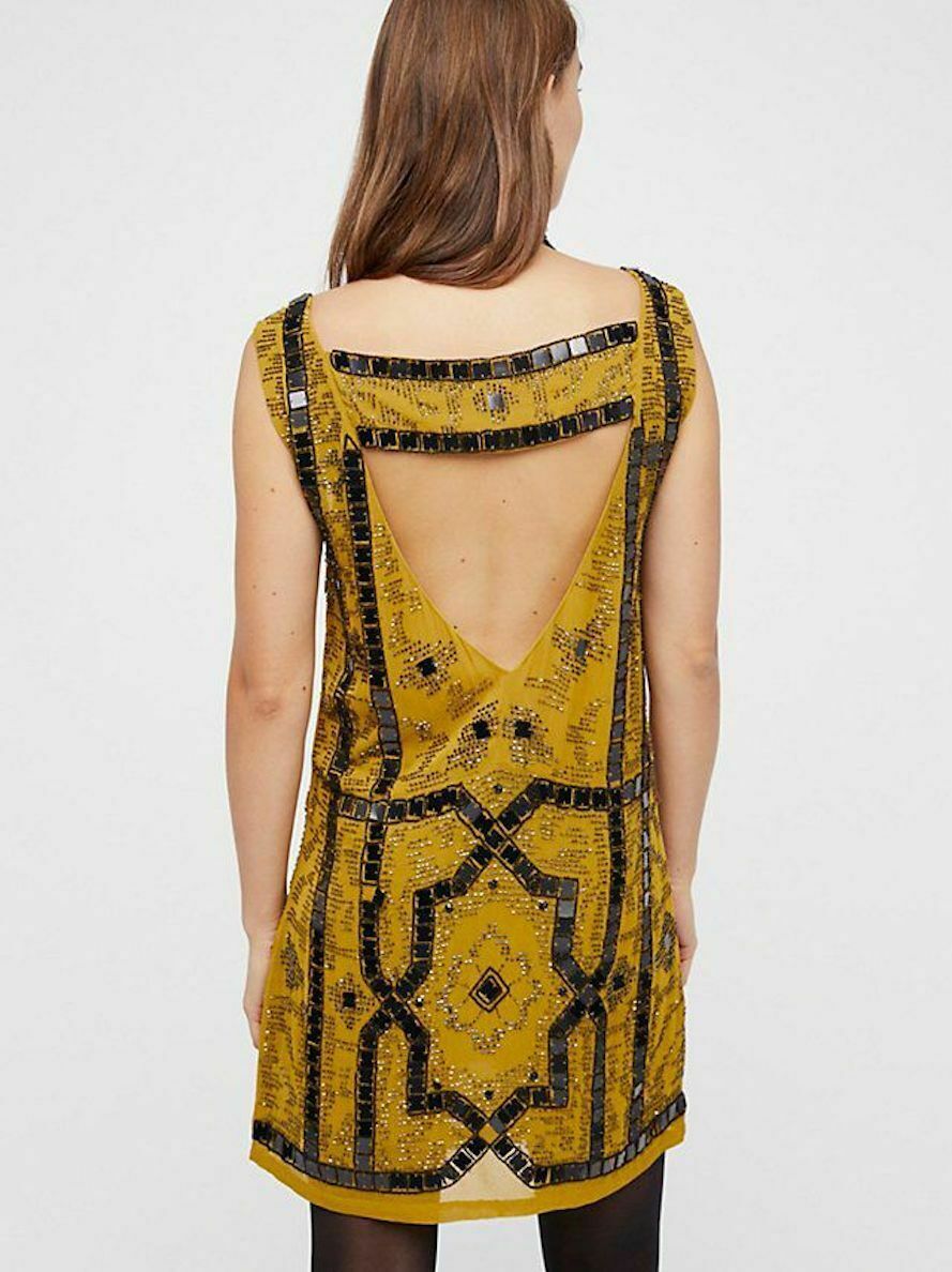 Robe Free People 'Speak Easy' - Taille S, Multicolore, Mini, Neuve Sans étiquettes (perles Manquantes Fournies)