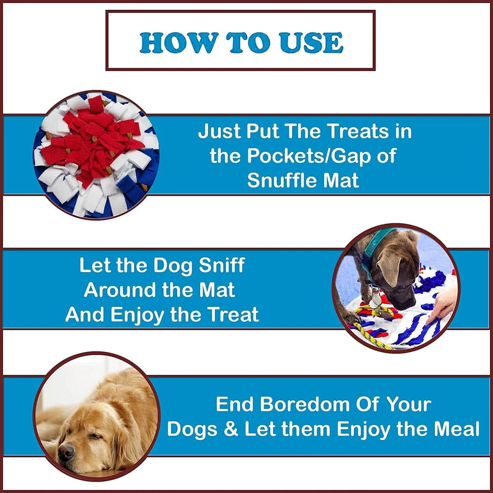 Interactive Non-Slip Snuffle Mat Slow Feeder Puzzle for Curious Cats Dogs Pets - Image 4 of 4