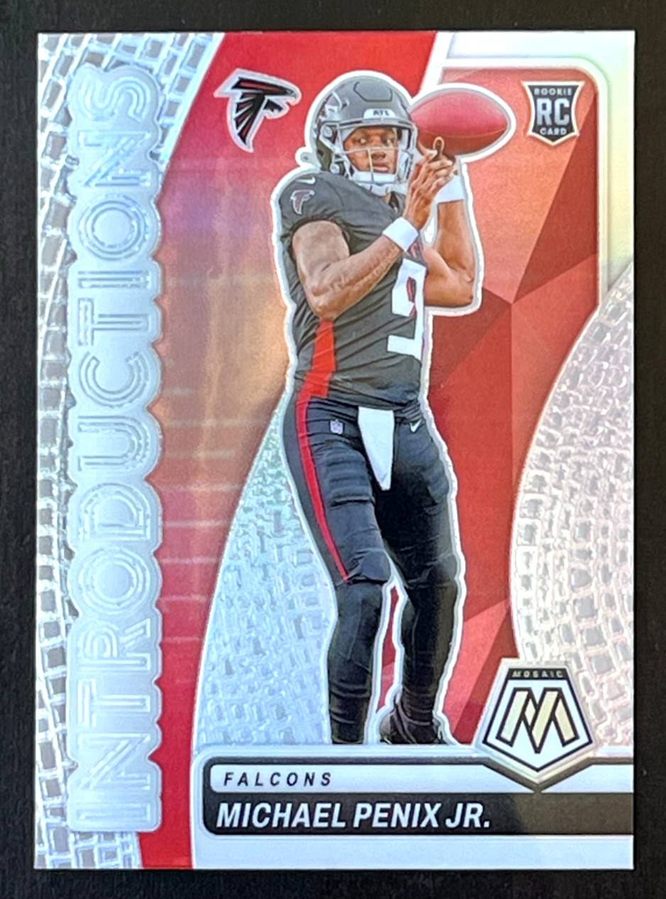 Michael Penix Jr. RC 2024 Mosaic INTRODUCTIONS Silver Prizm Atlanta Falcons No 6