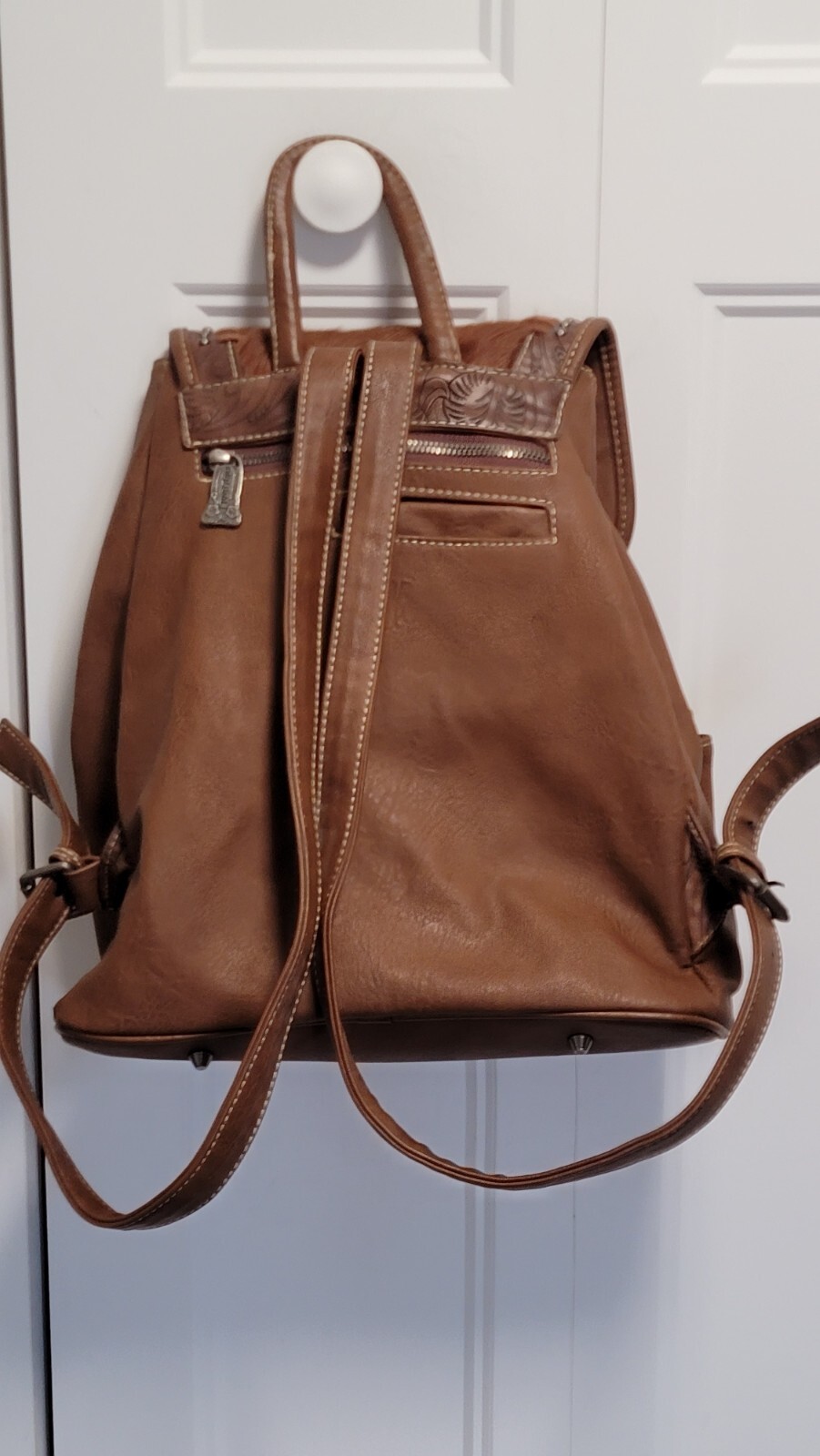 Trinity Ranch Backpack Western + Tooled Leather L… - image 2