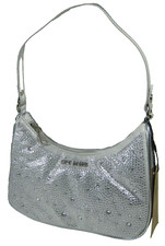 Steve Madden Silver Rhinestones Bpauli Shoulder Bag Purse NWT 78