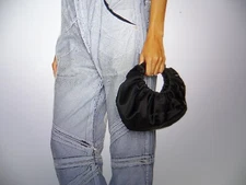 NWT Latest ALEXANDER WANG Cresent small top handle black satin bag, retail $495