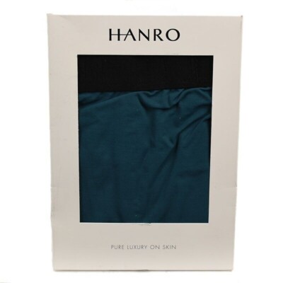 HANRO Mens Deep Lagoon MICRO TOUCH Boxer Brief Underwear SMALL NWT