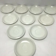 Enoch Wedgwood Set of 10 Cup Saucers Marquess White Tunstall Made In England 
