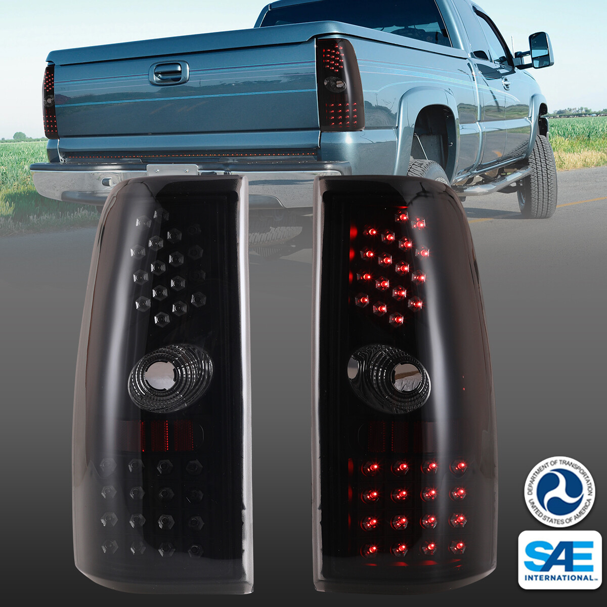2006 Silverado Tail Lights Oem Altezza Tail Lights - Black/Smoke For 1999-2006 Chevy Silverado & 1999-2003 GMC Sierra 98 Chevy Silverado Led Tail Lights - Foto 2