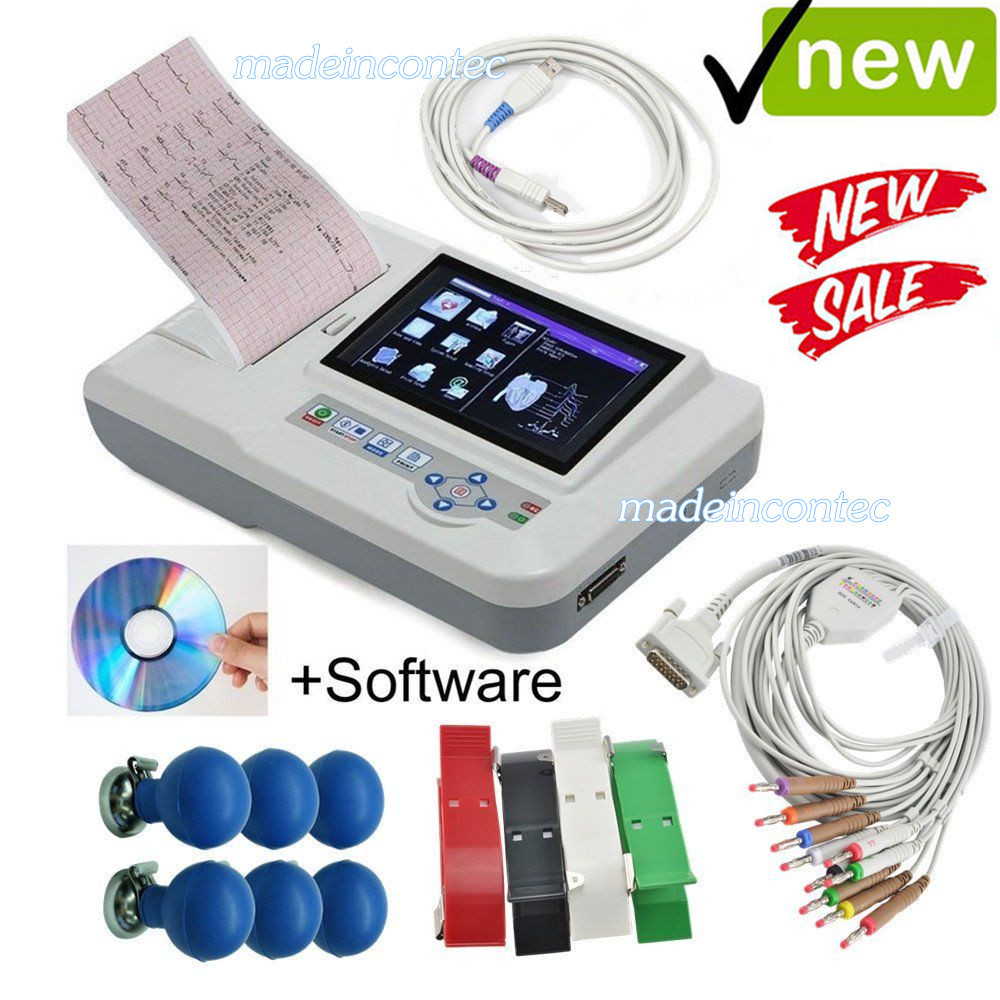 Ekg Machine CONTEC NEW ECG Machine ECG1212G Digital Touch 12 Channel