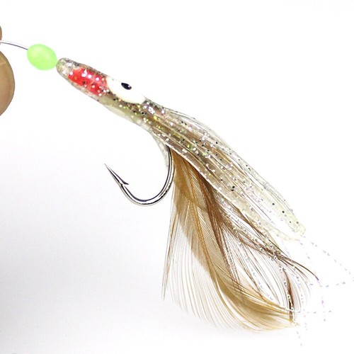 10er-Pack Leuchtender Sabiki weicher Angelköder Oktopus Fischhaken Federschnurhaken - Bild 3 von 11