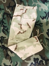 US ARMY CAMO BDU PANTS DESERT CAMOUFLAGE TROUSERS NSN 8415-01-327-5329 SMALL SH