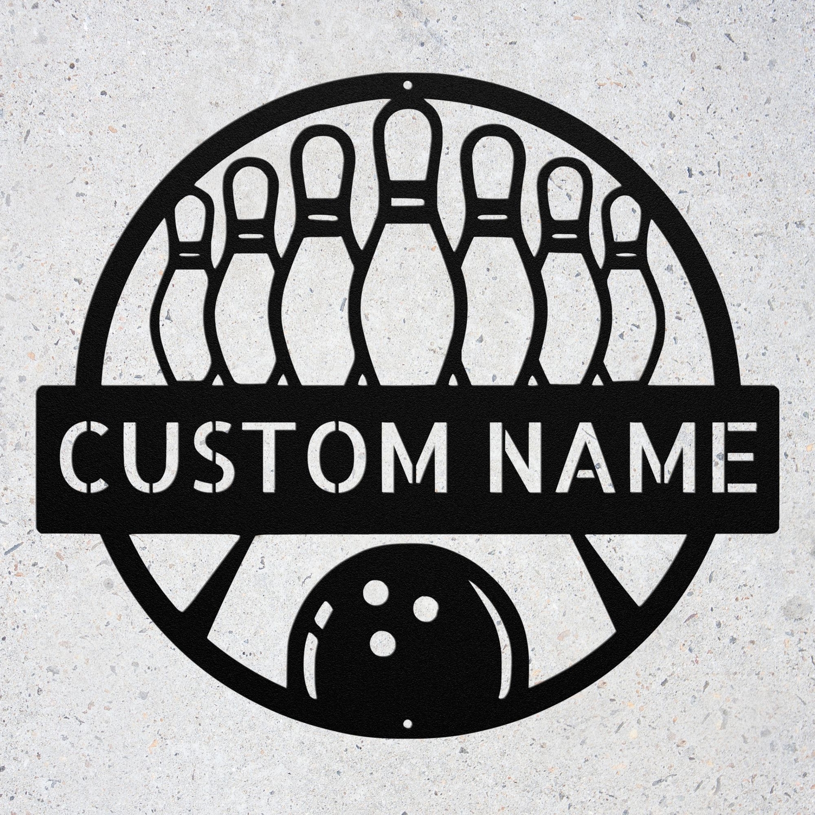 Personalized Bowling Metal Sign Custom Name Wall Art Unique Gift for Bowlers